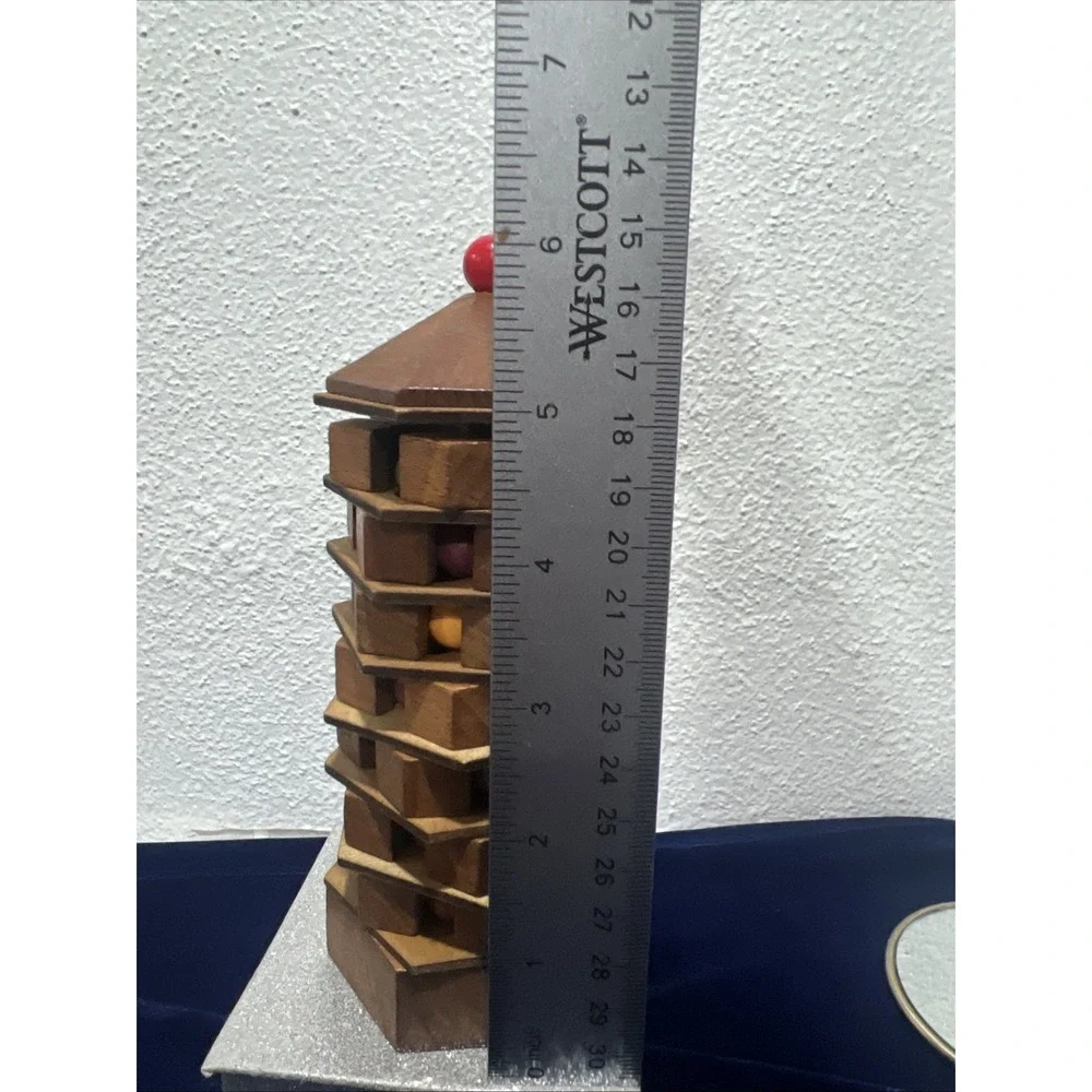 Project Genius 3D Wooden Chinese Pagoda Puzzle - Maze Brainteaser for Ages 8+